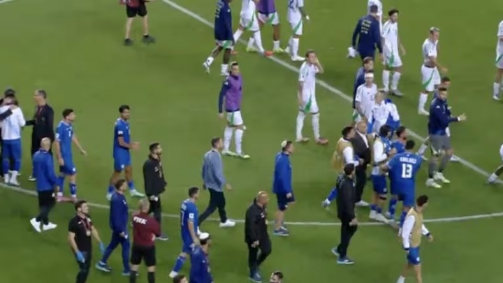 以媒：爆发冲突，意大利队在赛后已就部分球员行为向以色列队道歉